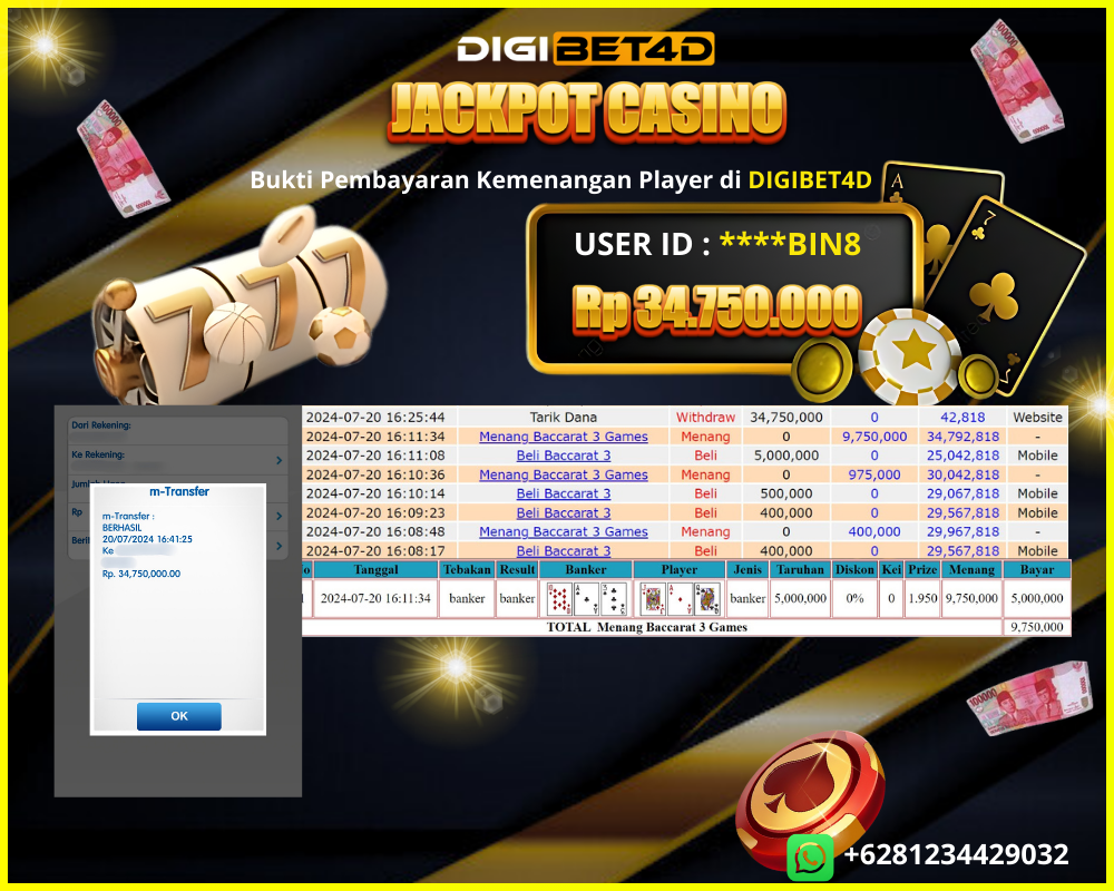 Bukti Pembayaran Kemenangan Player di DIGIBET4D (6)